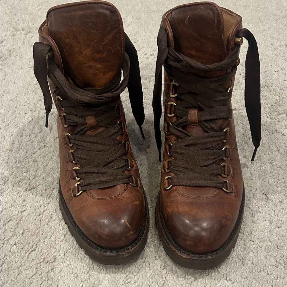 Frye Alta Hiker Womens Boots - Cognac